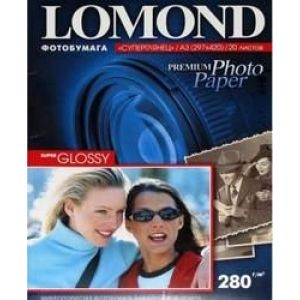 Бумага Lomond  суперглянцевая тепло-белая 280/А3/20 1104102