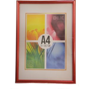 Фоторамка DLK-Радуга пластик 21х30 Красный металлик