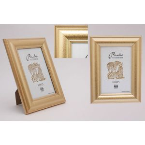 Фоторамка Zebra пластиковая широкая золотая 3916 10х15 (25)