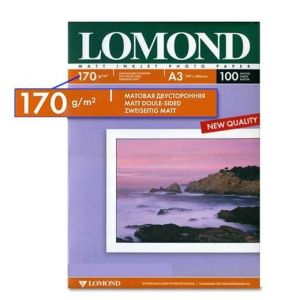 Бумага Lomond A3 170 грамм/100 л матовая двустронняя 0102012