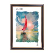 Фоторамка Zebra 308  пластиковая узкая  21*30  черный