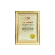Фоторамка 5072-A4B MPA-Certificate 21х29.7 Devon Светло-жёлтый (12/24)
