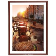 11379 Фоторамка пластиковая 21Х29,7, poster wood dark