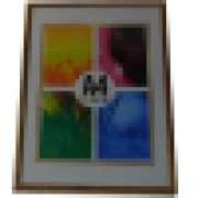 Фоторамка DLK-Радуга алюминий 30х42 под дерево