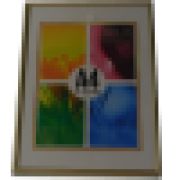 Фоторамка DLK-Радуга алюминий 30х42 золото