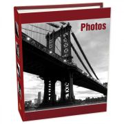 Фотоальбом 200ф 10X15см, ПП карм., bridges, EA™, красный  48458