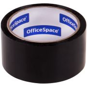 Клейкая лента упаковочная OfficeSpace 48мм*40м, 45мкм, черная,ШК/36/0/6 КЛ_18878
