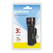 Светодиодный алюминиевый фонарь 3Вт Smartbuy 3AAA, черный (SBF-602-K)/144