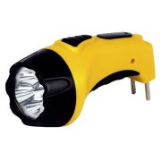 Аккумуляторный светодиодный фонарь 4 LED с прямой зарядкой Smartbuy, желтый (SBF-84-Y)