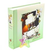 Фотоальбом 100ф 15X21см, бум.карм.с мемо, книжн.пер-т, just married